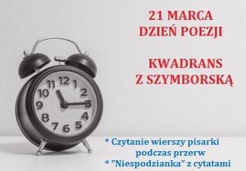 Dzień Poezji - Kwadrans z Szymborską