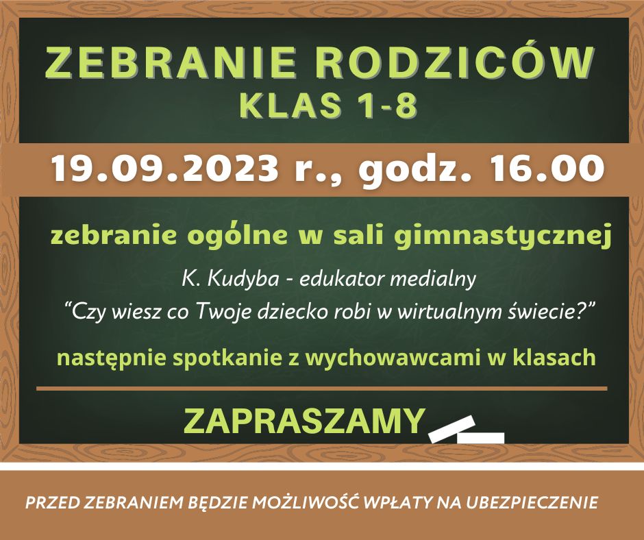 19.09.2023 - zebranie Rodziców