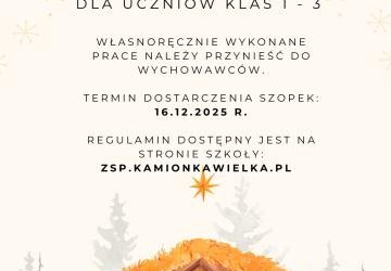 REGULAMIN KONKURSU SZOPKA BOŻONARODZENIOWA