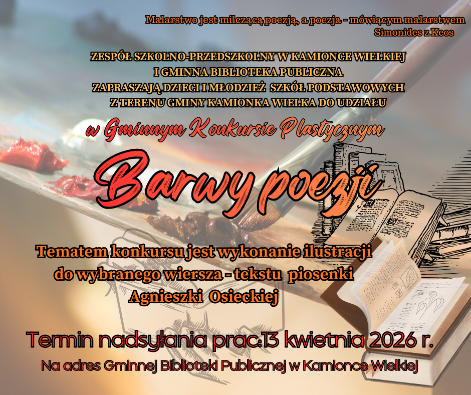 II Gminny Konkurs Plastyczny „Barwy poezji-2026”